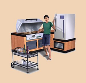 KIT n3 des Sims 3 : Jardin de style  Barbec10