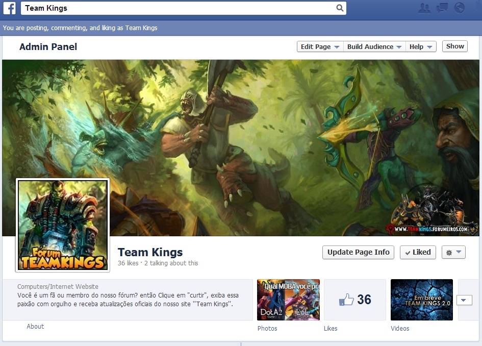 (FAQ) - Página do Team Kings / Facebook Teamki10