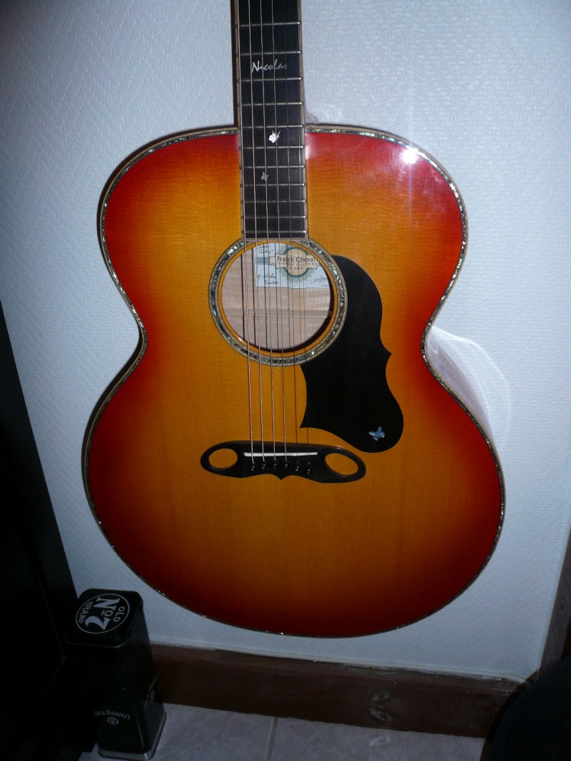 Vends guitare cheval jumbo cabrel -vendue- P1010816