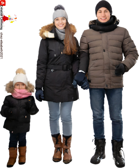 Femmes, Hommes, Enfants en tenue hivernale Zc_110
