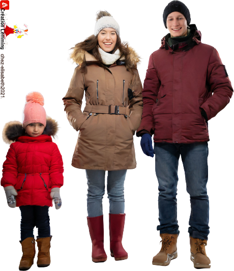 Femmes, Hommes, Enfants en tenue hivernale Zc_210