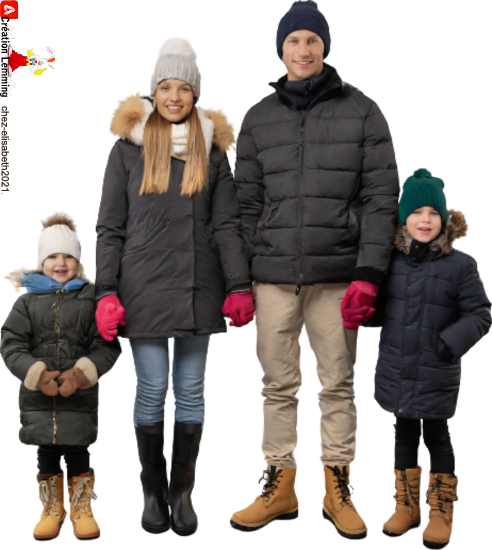 Femmes, Hommes, Enfants en tenue hivernale Zc_610