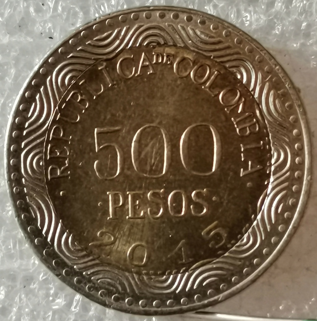 Colombia. 500 pesos 2.015. Asdfgh21
