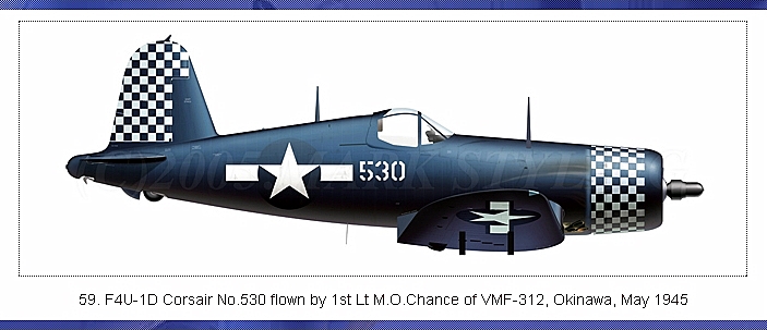 F4U-1D Corsair « White 530 » - VMF-312, Okinawa 1945 Co00110