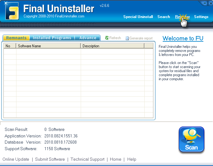 عملاق إزالة البرامج من جذورها في أحدث إصدار له Final Uninstaller 2.6.6 على أكثر من سيرفر Hfjfjf10