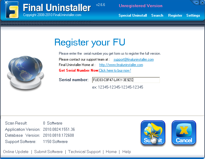 عملاق إزالة البرامج من جذورها في أحدث إصدار له Final Uninstaller 2.6.6 على أكثر من سيرفر Sadasa10