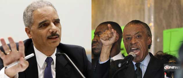 Black "Justice" dept. finances protests on behalf of Trayvon. Holder10