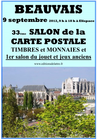 Salon de la carte postale dimanche 9 septembre à Beauvais. Beauva10