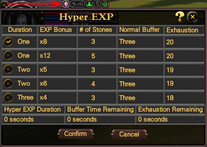 Como usar as Pedras de Hiper XP Exp10