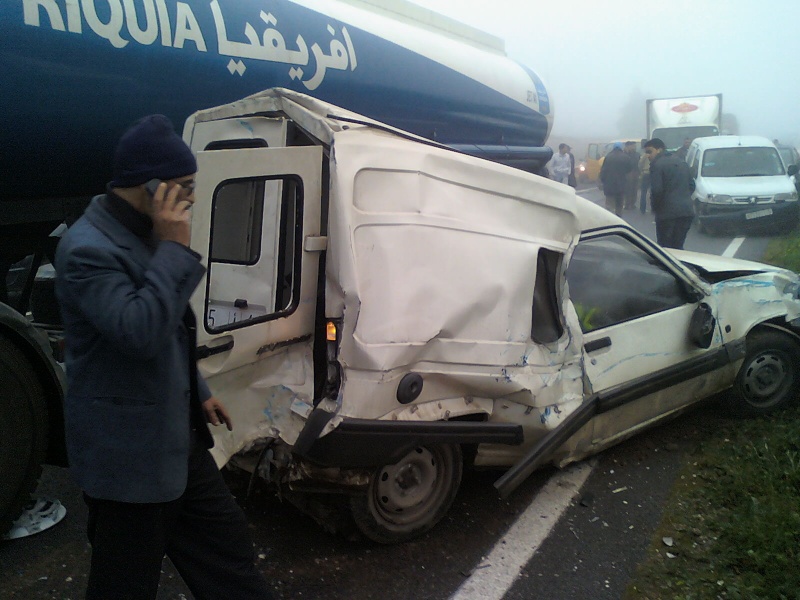 Carambolage spectaculaire sur l'autoroute Mohammadia-Casablanca Accide13