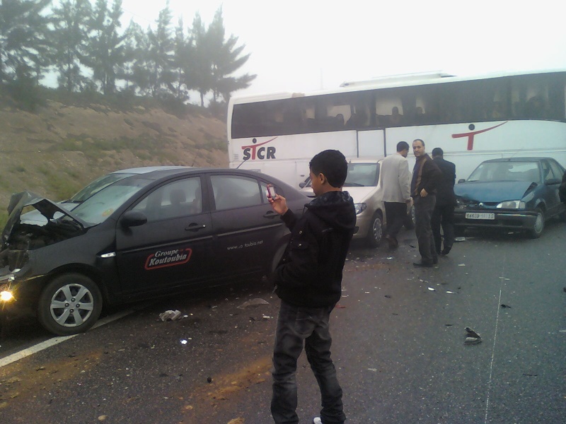Carambolage spectaculaire sur l'autoroute Mohammadia-Casablanca Accide17