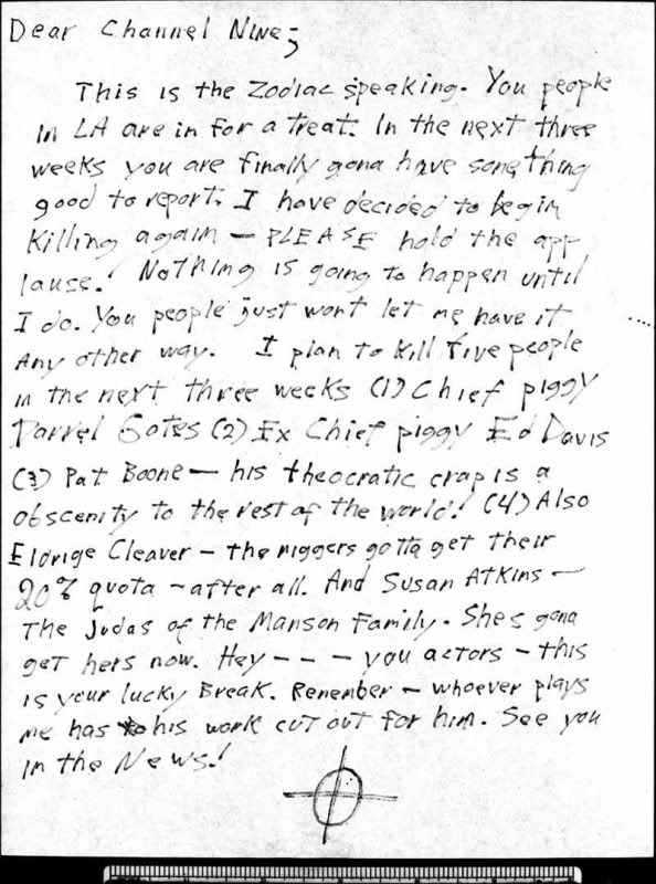 May 1978 Unconfirmed Zodiac Letter To LA TV Station Zodiac30