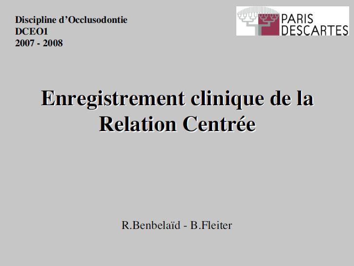 enregistrement clinique de la relation centrée Sans_t11