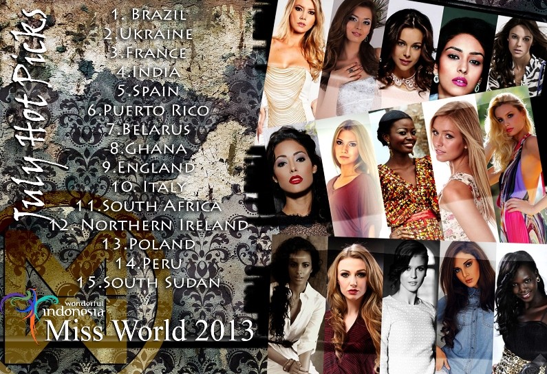 *** Miss World 2013 HOT PICKS *** Banner10