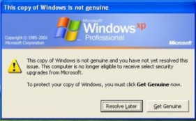 Cara menghilangkan Windows Genuine Advantage Nag Screen yang selalu muncul di Windows (You may be a victim of software counterfeiting) Noti310