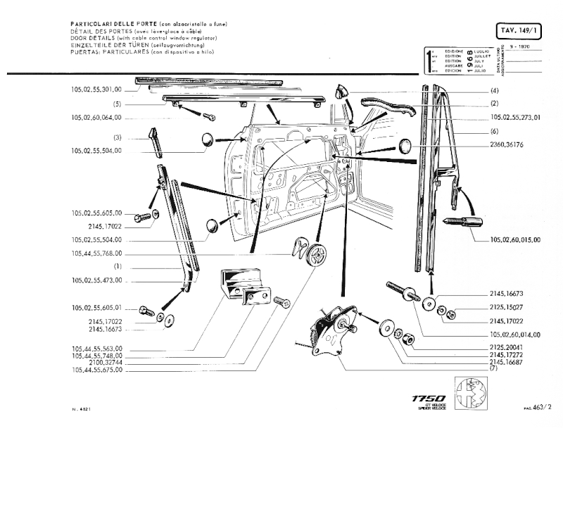 mécanique leve vitre 1750 bertone - Page 2 Porte_10