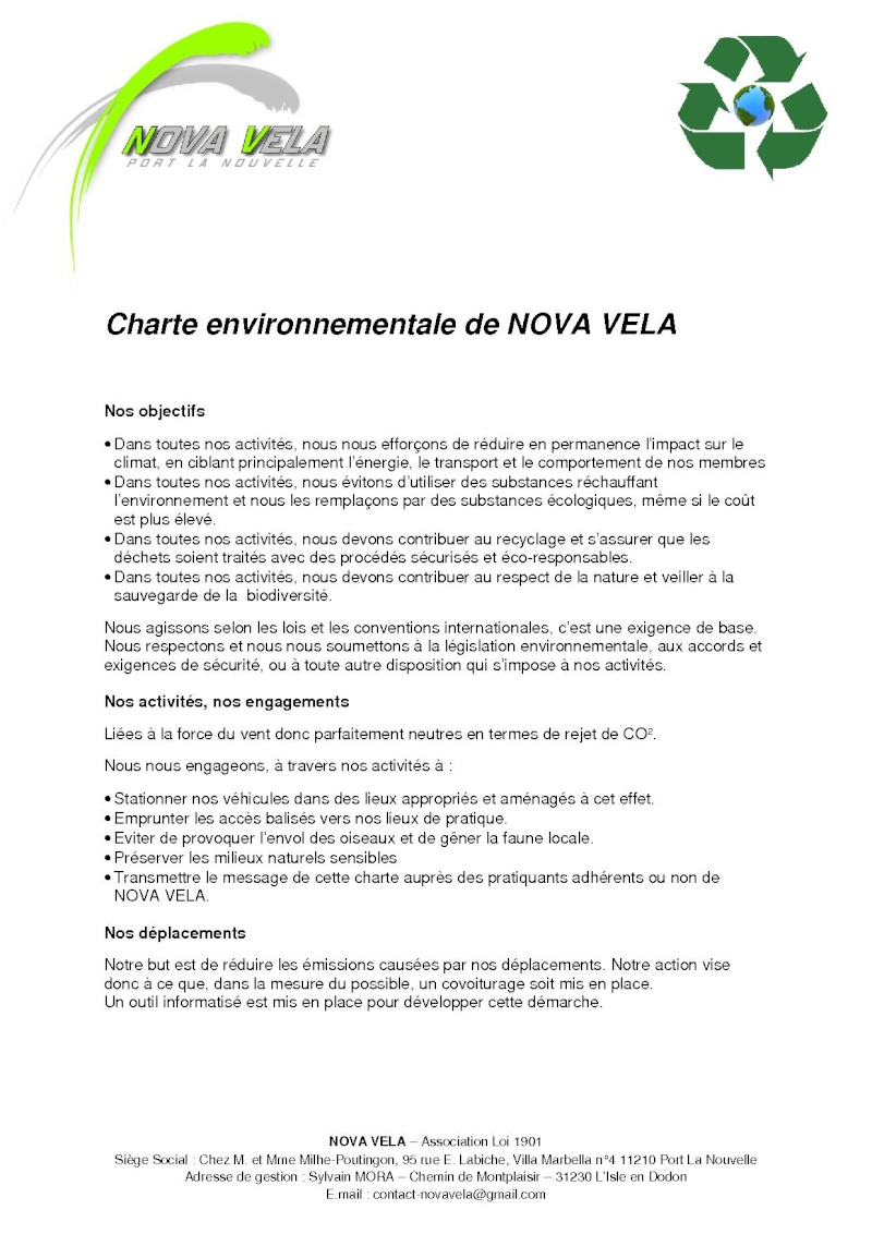 Charte environnementale de NOVA VELA Charte10