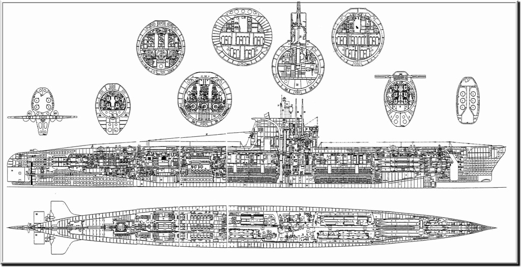 Sous-marin Soviétique Classe ZULU (project 611) 1/350 611pla10