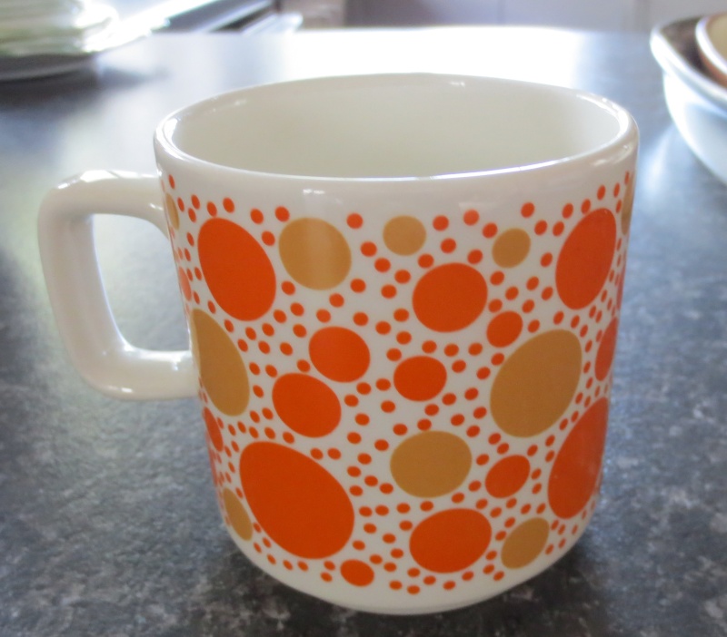 No Name orange spotty dotty mug for the gallery ~ Spotty10