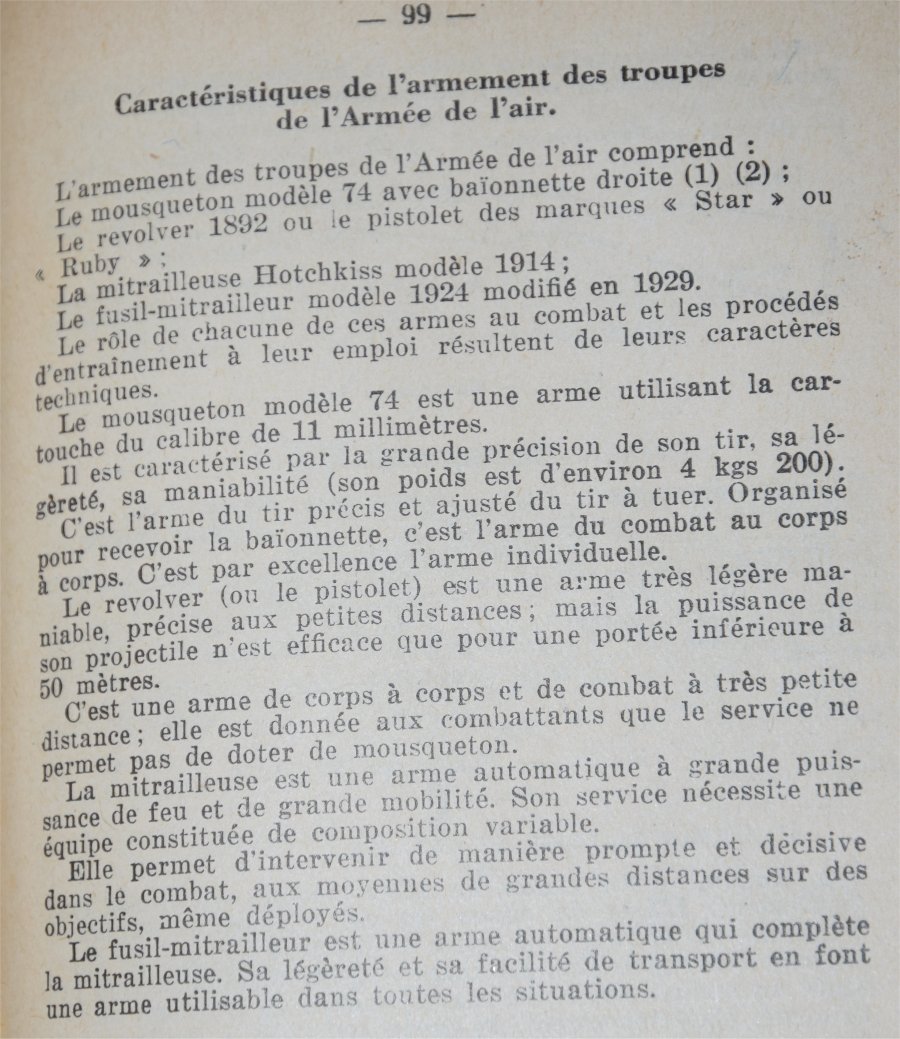 Fusils et carabine Gras dans l'armée de l'air en 1938-1940 20210212