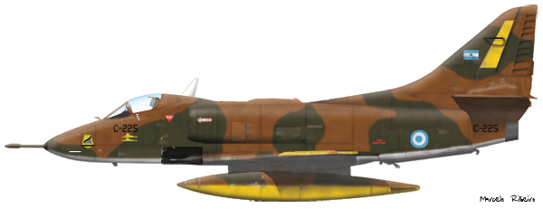 Guerre aérienne aux Malouines : acte II : A4-P Skyhawk Fuerza AErea Argentina 31058810