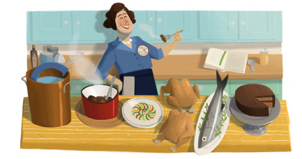 Centenário de Julia Child é comemorado com Doodle do Google* Doodle11