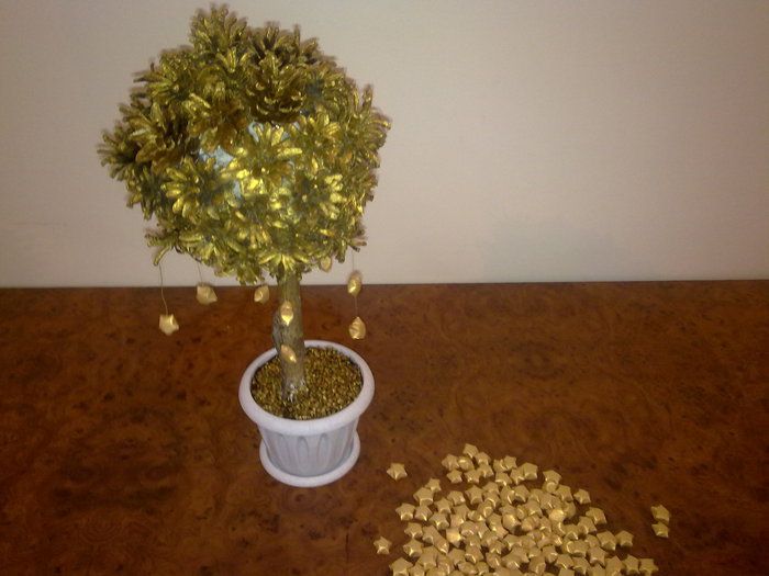طريقة عمل شجرة من الذهب Oousuo11