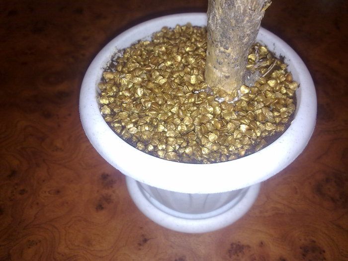 طريقة عمل شجرة من الذهب Oousuo12