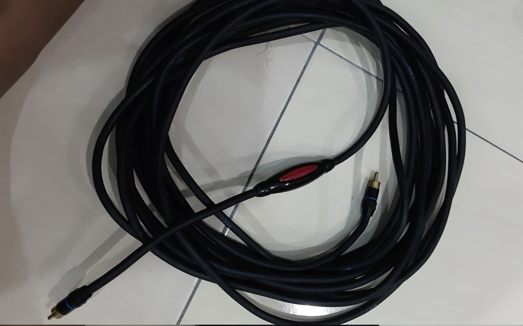 Transparent  Subwoofer Cable ( 30 feet ) sold 20190617