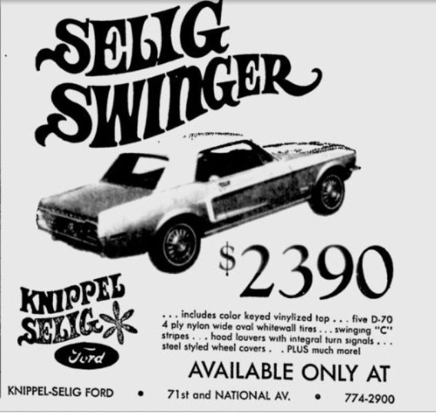 Mustang 1968 édition "Selig Swinger" 1968_s12