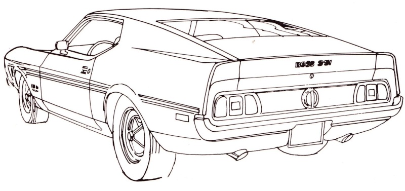Mustang à colorier  Dessin18
