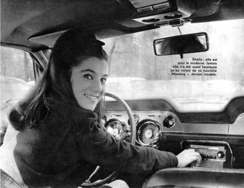 La chanteuse Sheila et sa Mustang 1967 Sheila12