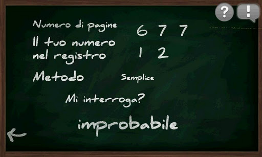 Quante sono le probabilità di essere interrogati? - Mi interroga? Md02mp10