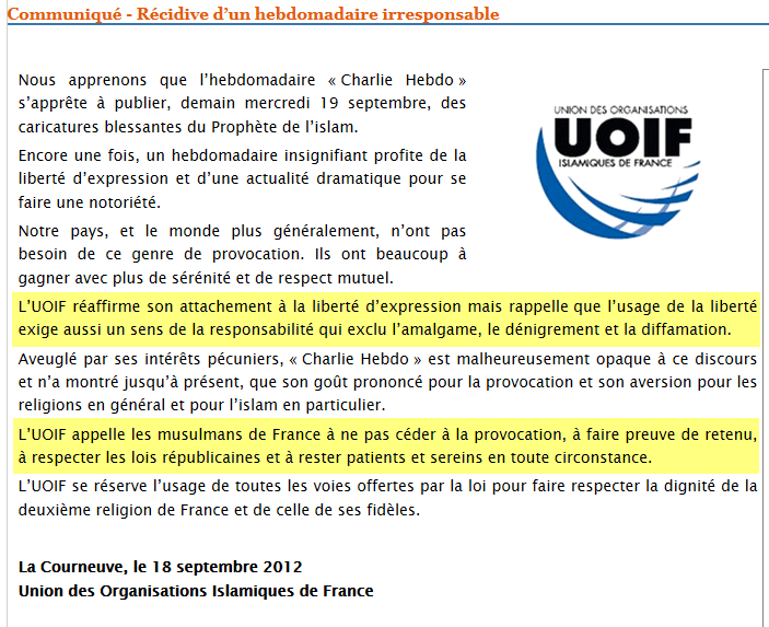 Est ce que la liberté d'expression permet de s'attaquer à la foi des musulmans? - Page 7 Union10