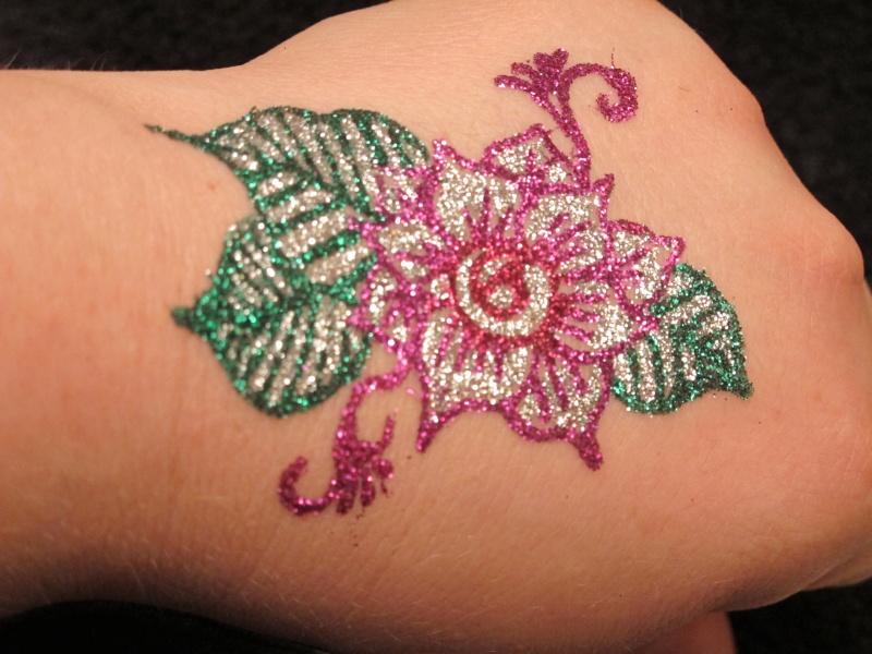 Glitter tat glue application: Img_4010