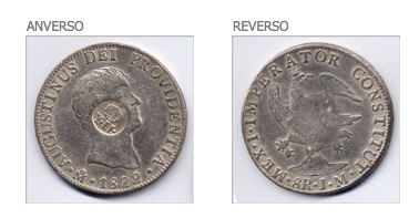 Phillippines counterstamp on a mexican iturbide coin Iturbi11