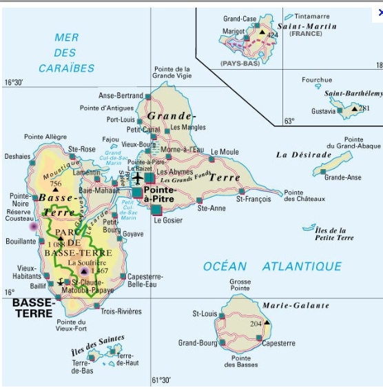 les Antilles franaises Carte10
