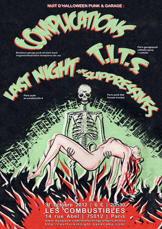 COMPLICATIONS + T.I.T.S. + LAST NIGHT + The SUPPRESSIVES @ HALLOWEEN PUNKGARAGE PARTY ! Flyer_11