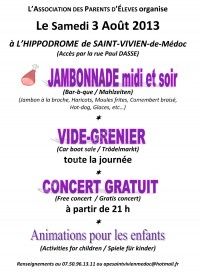 Jambonnade et Vide Grenier le 3 Aout 2013 à St Vivien de Médoc 04df1210