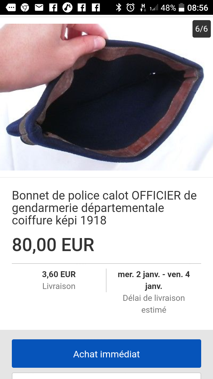 bonnet de police Gendarmerie départementale .  Screen60