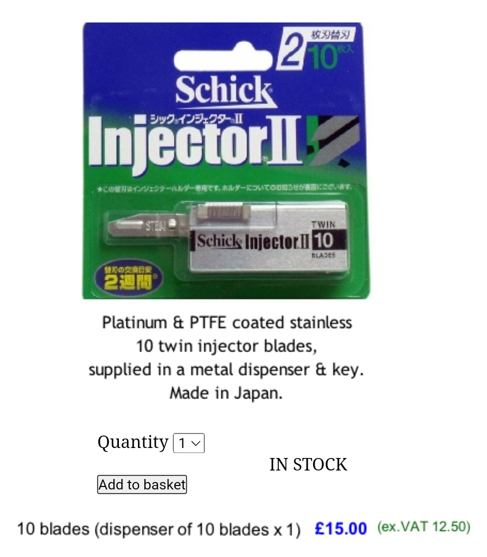 SCHICK Injector II  (twin blades) Schcik11
