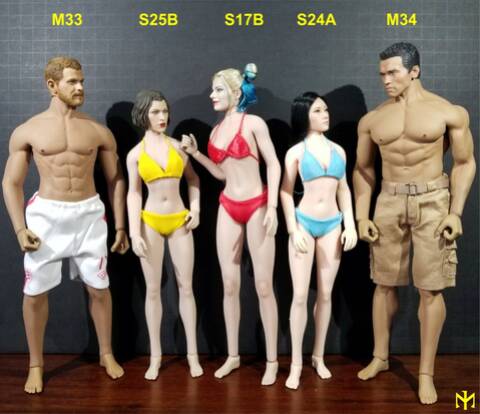 3 Style 1:6 Scale POPTOYS XING Series Female Body Figure 92005 Suntan Color 
