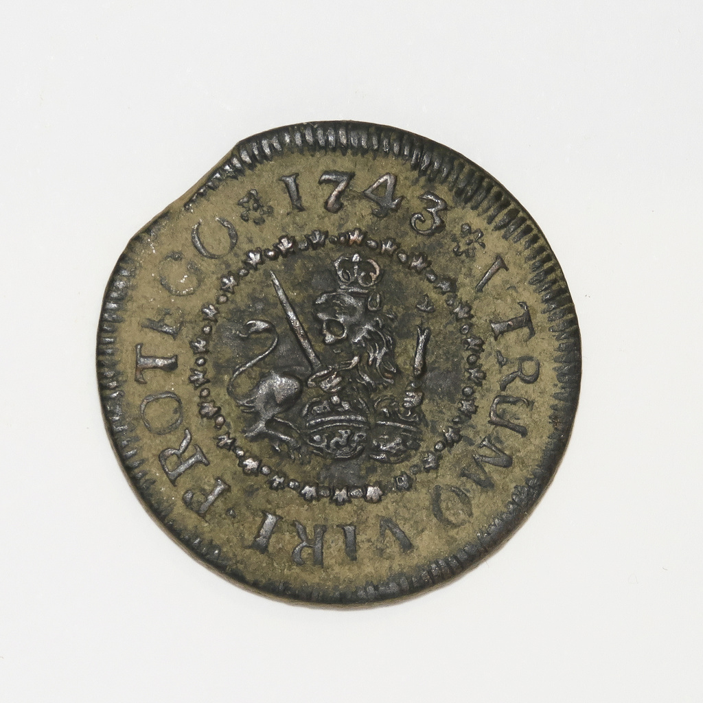 4 Maravedís de 1743, Felipe V (ceca de Segovia). Revers10