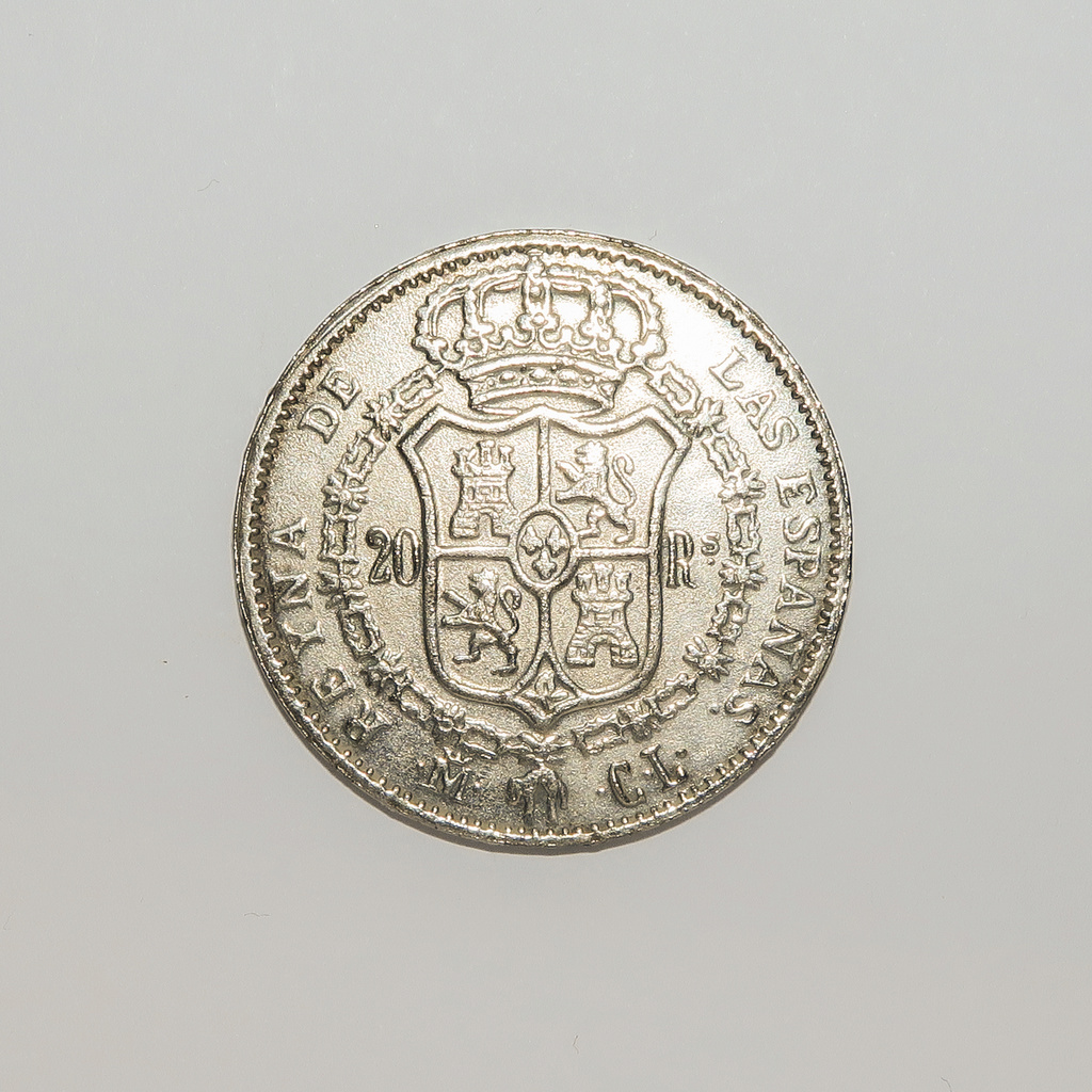 20 Reales  1837 Isabel II Revers12