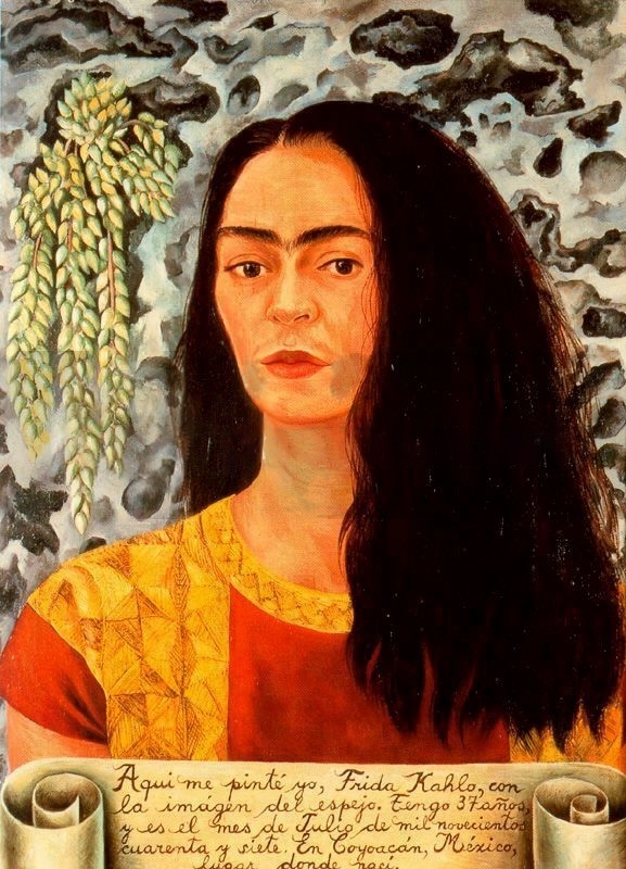 Autorretrato con el Pelo Suelto- Frida Kahlo Autorr10
