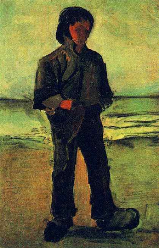 Pescador en la playa-Van Gogh F_000510