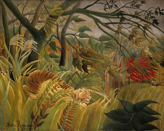 Tigre en una tormenta tropical-Rousseau Surpri10