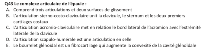 QCM 43 articulation épaule  Captur22