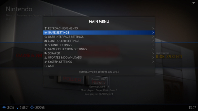'Shaders' setting is always missing from the Retroarch quick menu 2024-014