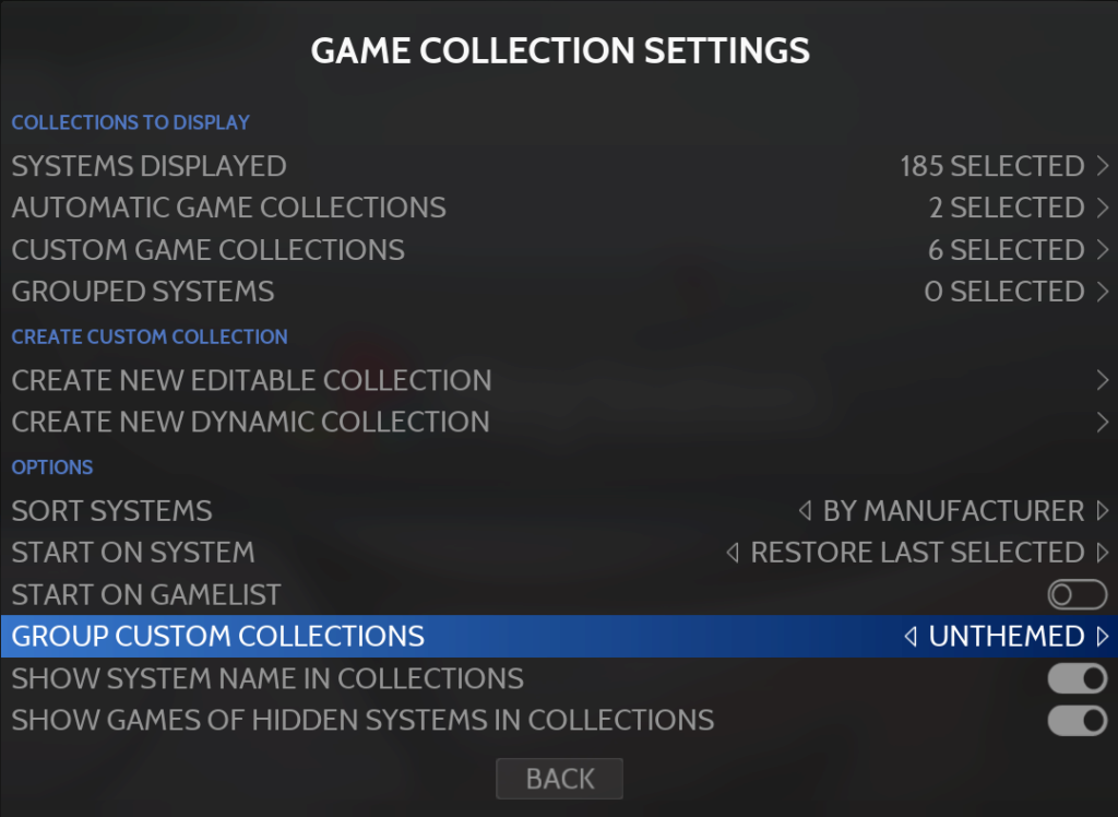 Collections and main menu 2024-036